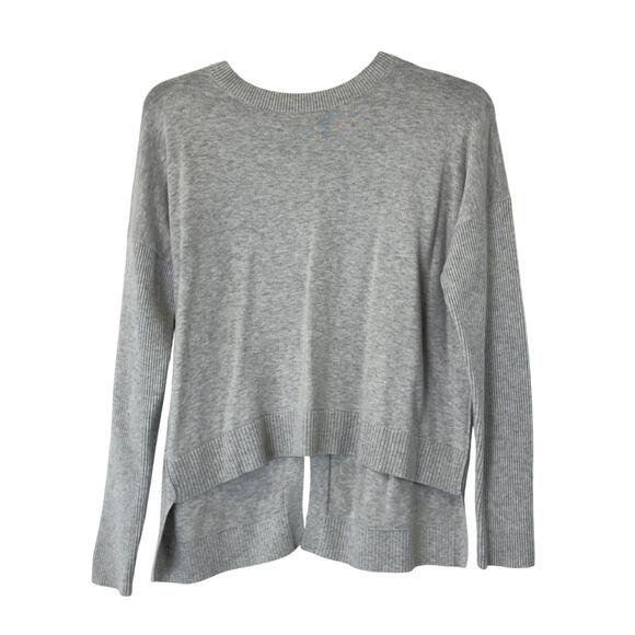 Athleta Sweater Womens S Gray Highland Crossback Pullover Athleisure Knit - Picture 1 of 9